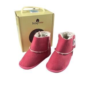Riley Roos Booties Caters in Hot Pink Baby Shoes 18-24 Months XL NWT